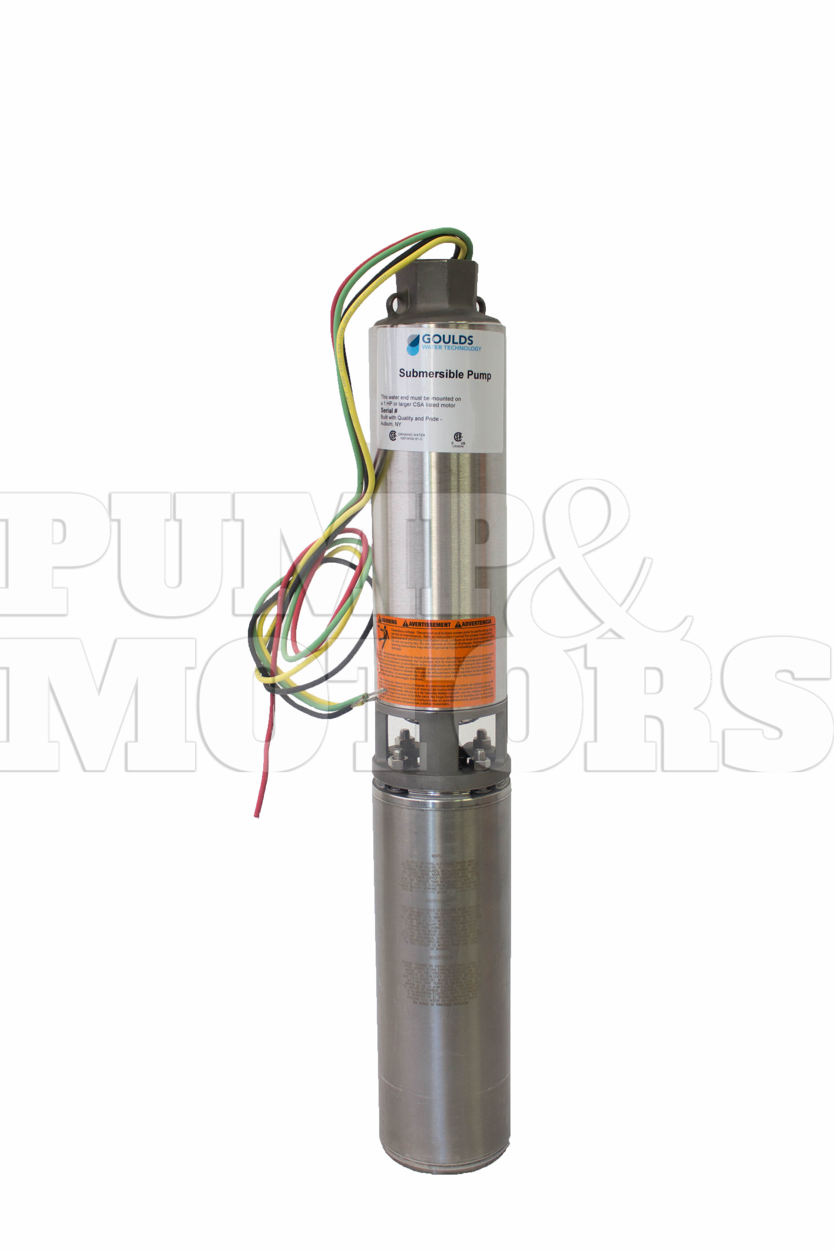Goulds 25GS20412CL 2HP 230V 4" Submersible Water Well Pump 25GPM